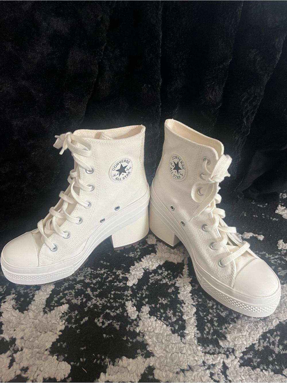 Converse Chuck 70 De Luxe Heel High Top Sneakers 'Egret' Women's 6 A05348C New